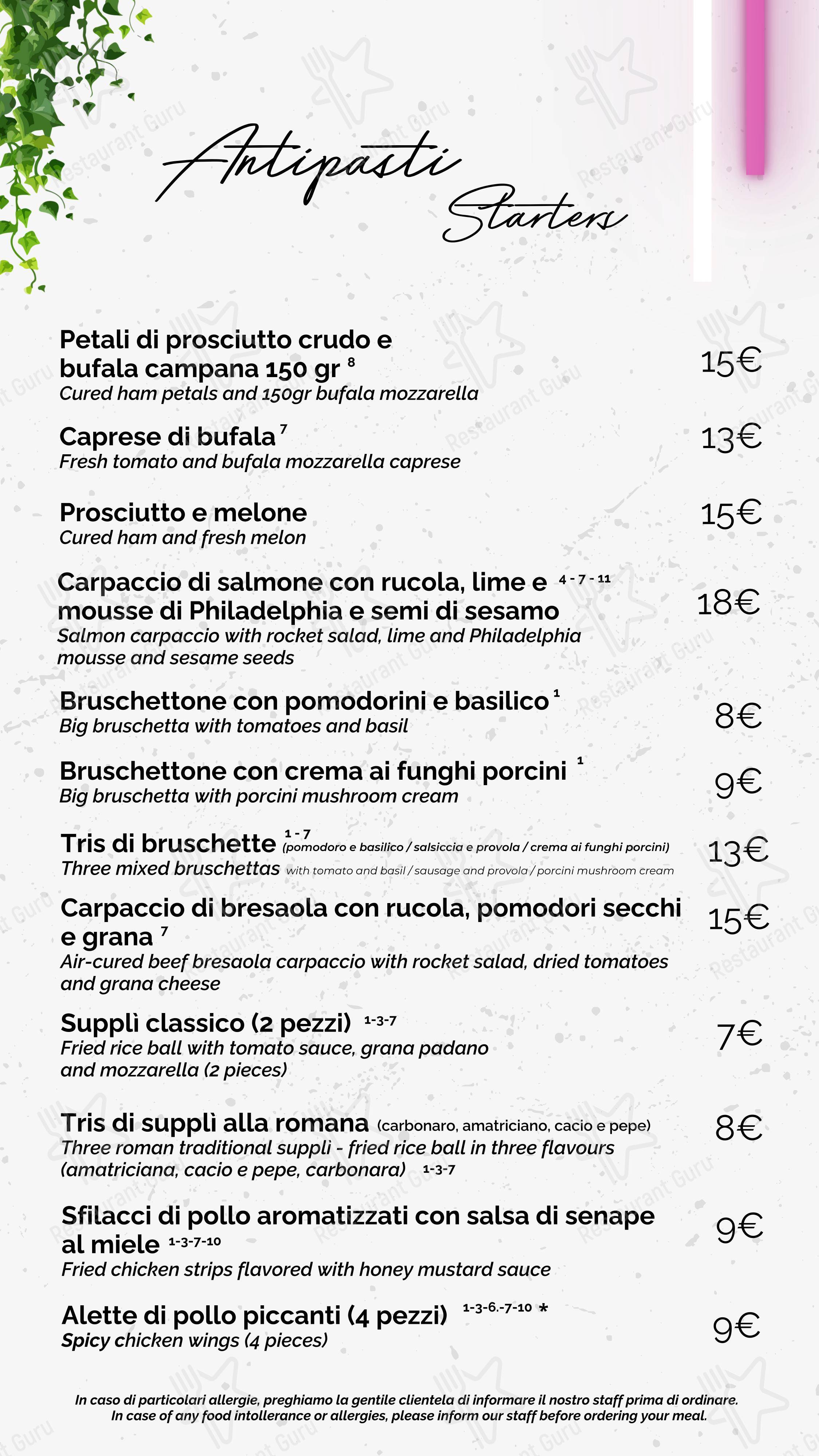 Крафт меню per Coming Out pub & bar