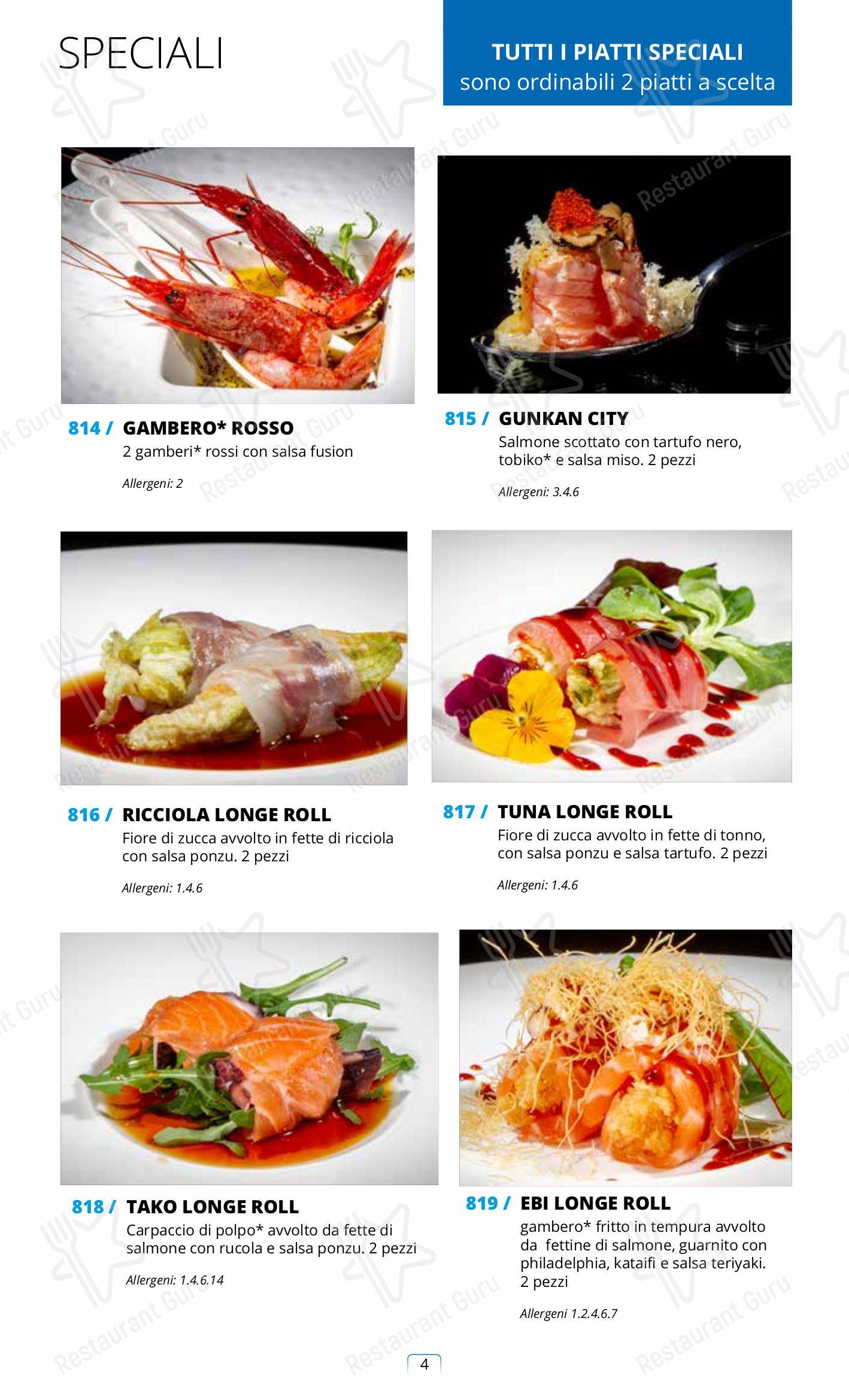 菜单 per Sushi City Como ristorante