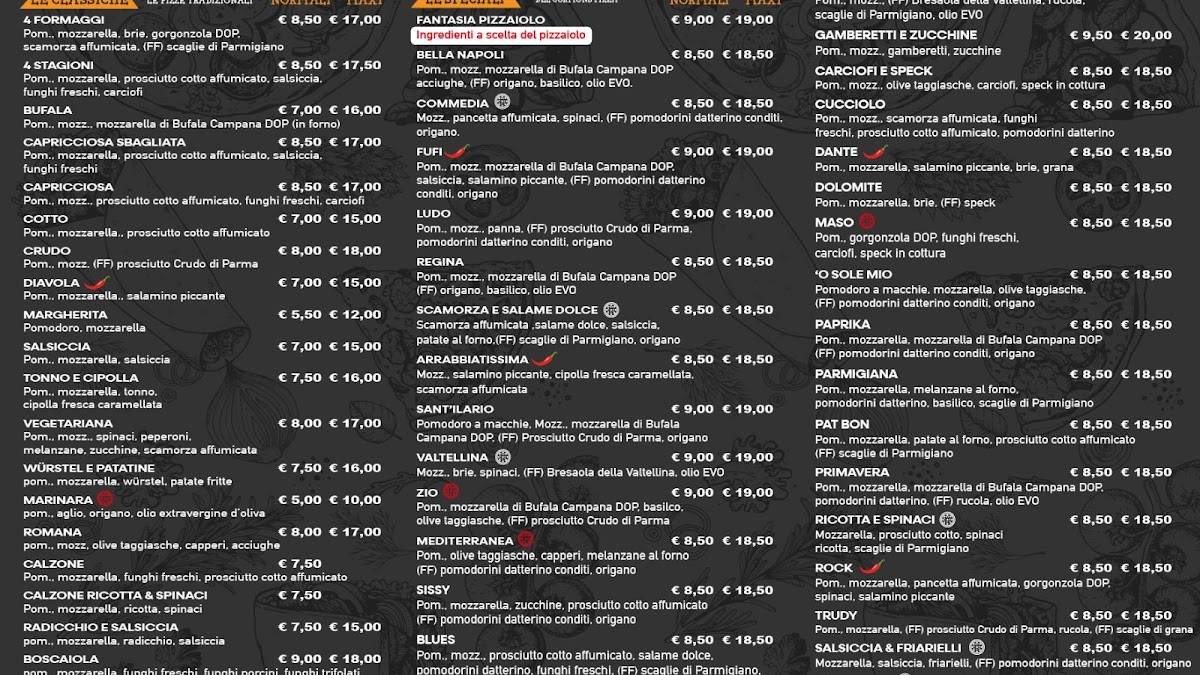 Menu di Cormonspizza 