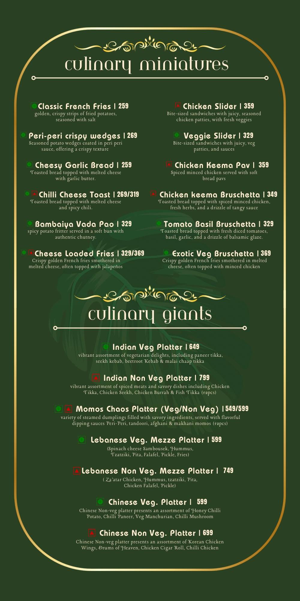 Courtyard Revibe - Cafe & Restaurant Dwarka menu