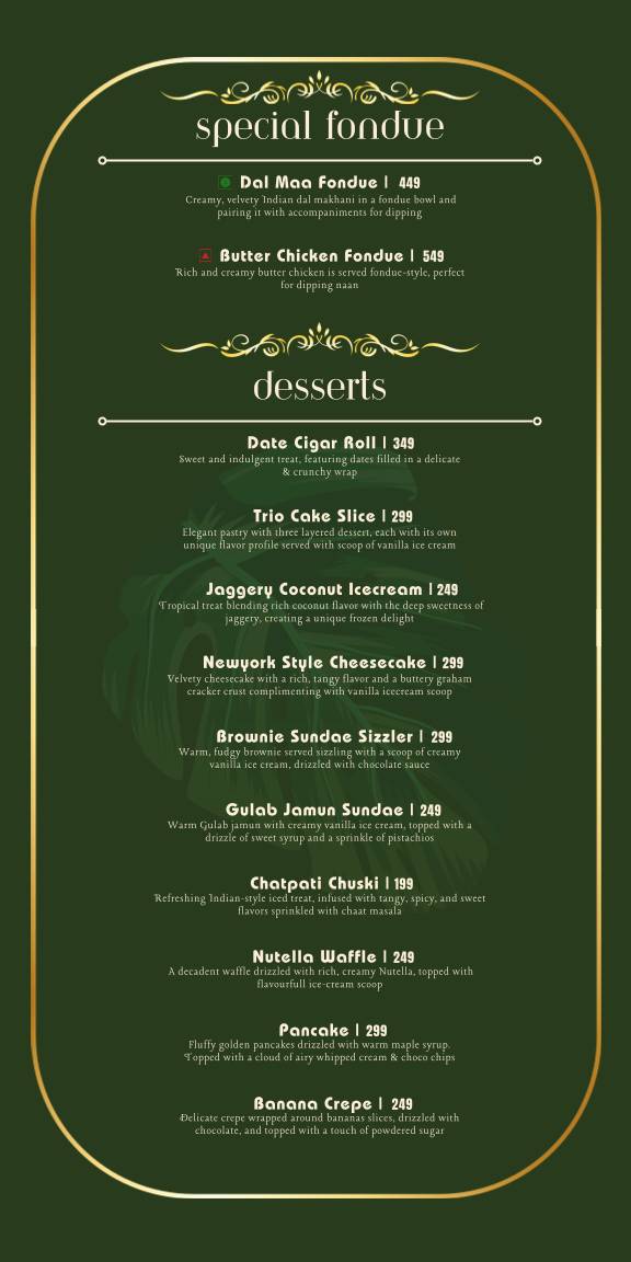 Courtyard Revibe - Cafe & Restaurant Dwarka menu