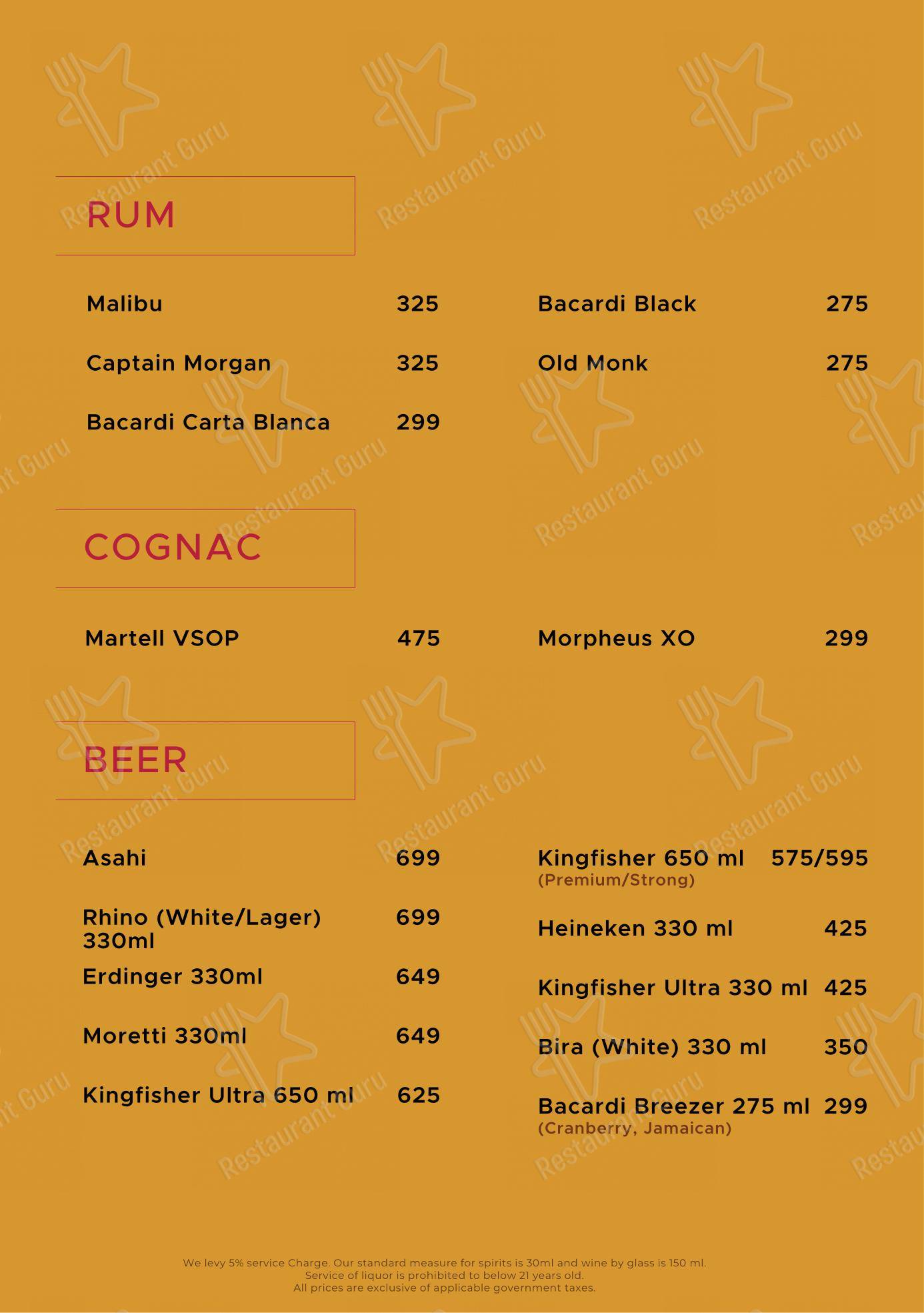 Menu bar for Cravings Coffee Shop in Indore