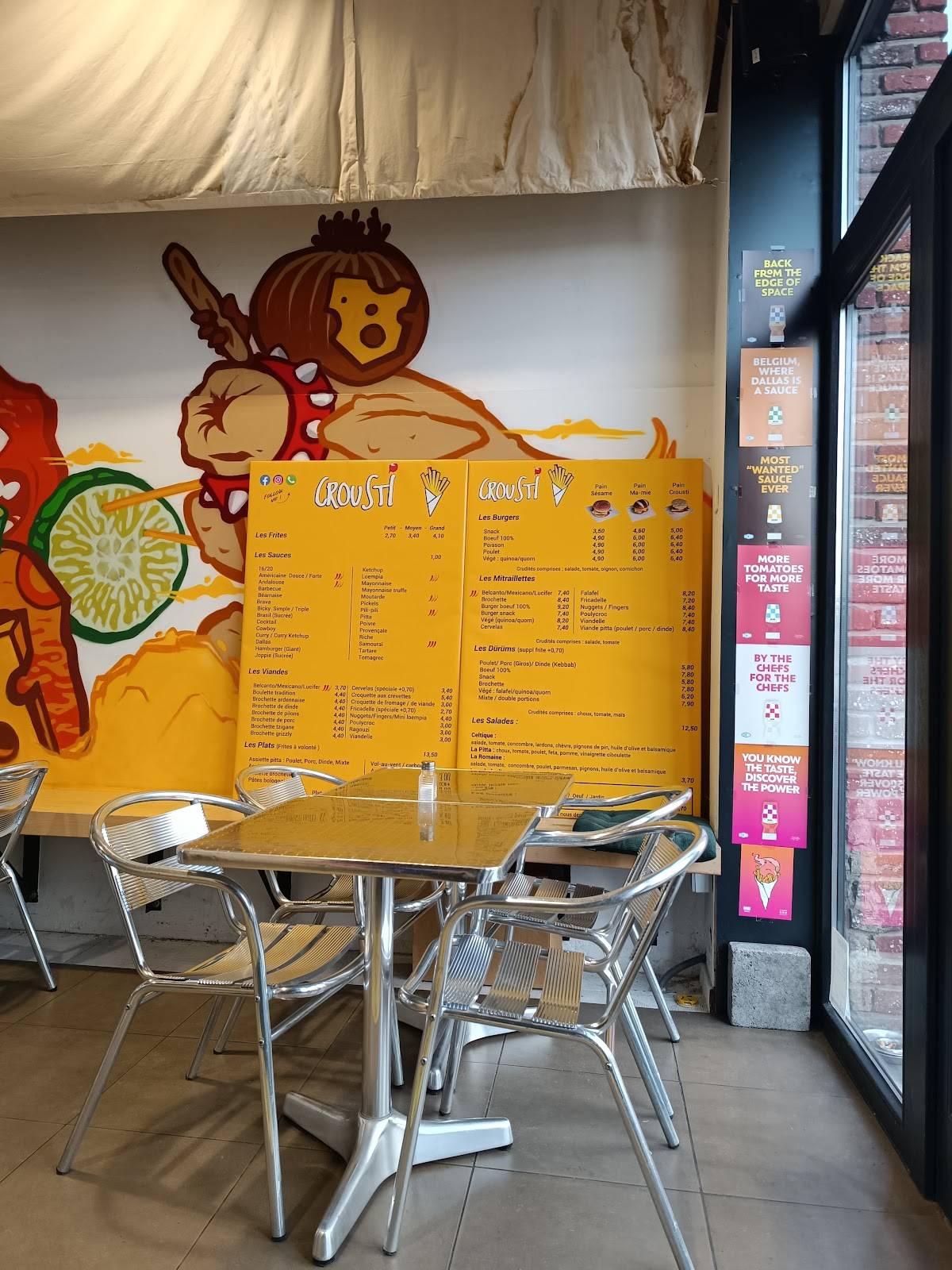 Menu de Crousti Snack Friterie