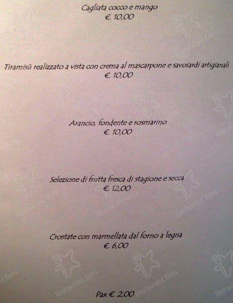 Menu di cucinAtipica osteria creativa 