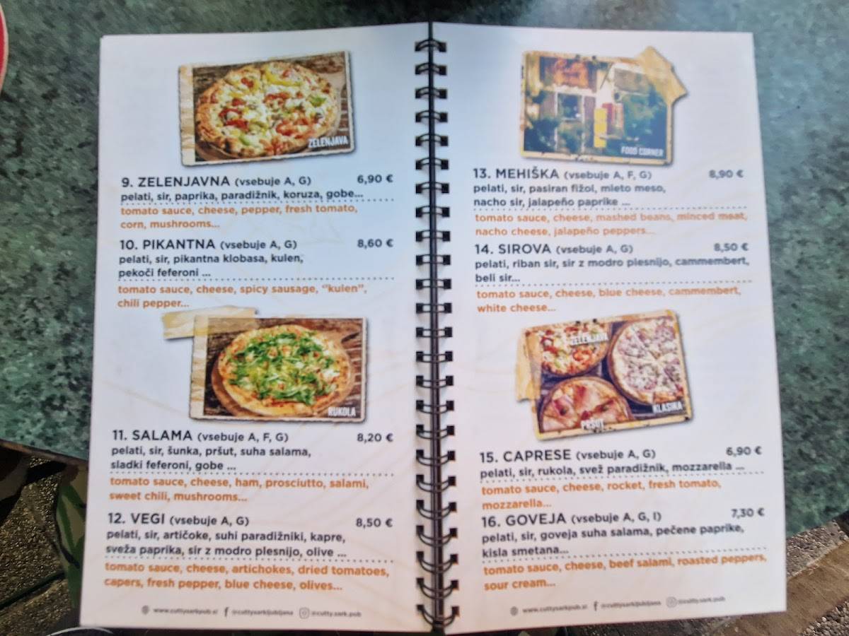 Menu di Cutty Sark Pub 