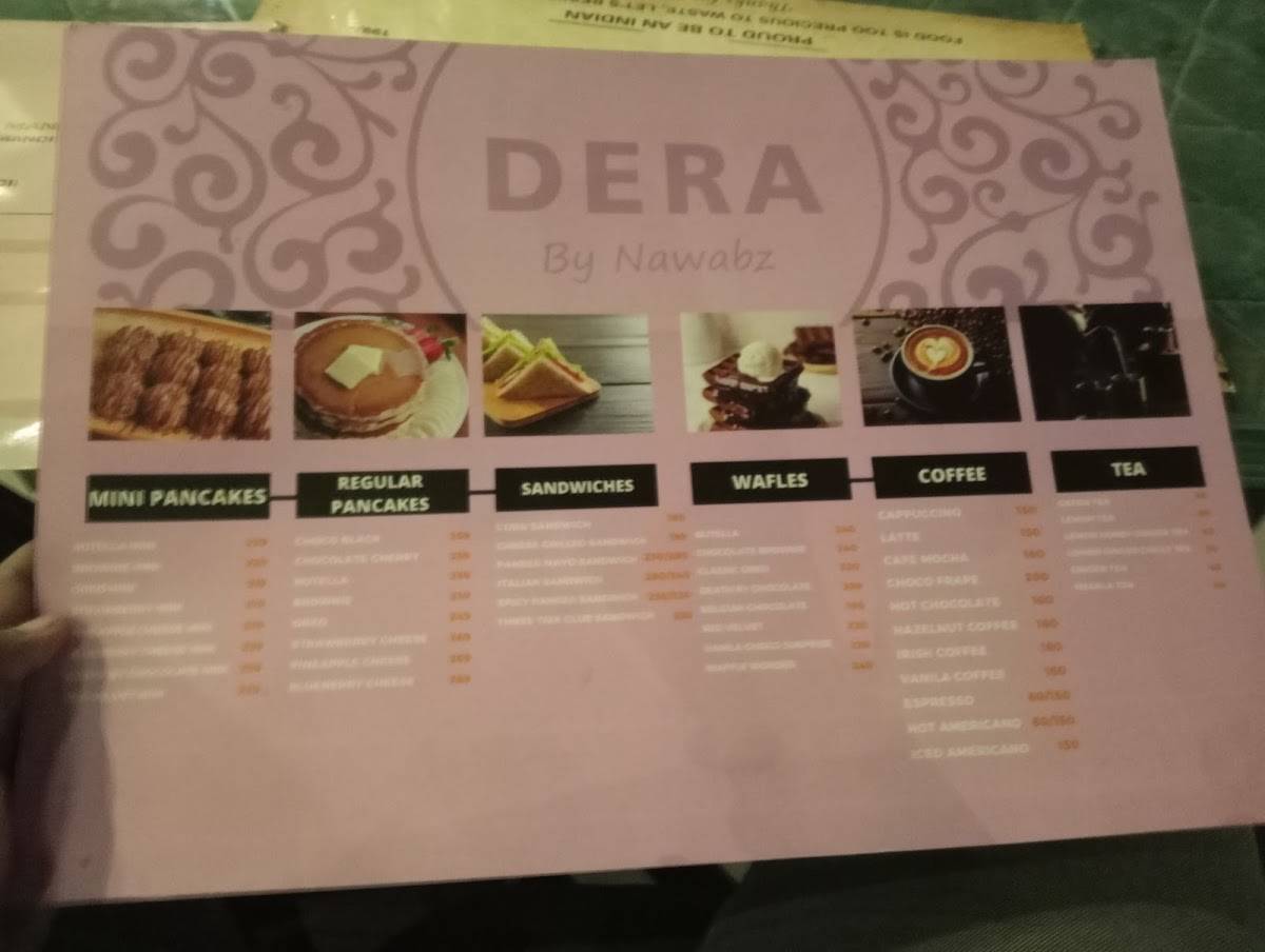 DERA RESTAURANT menu