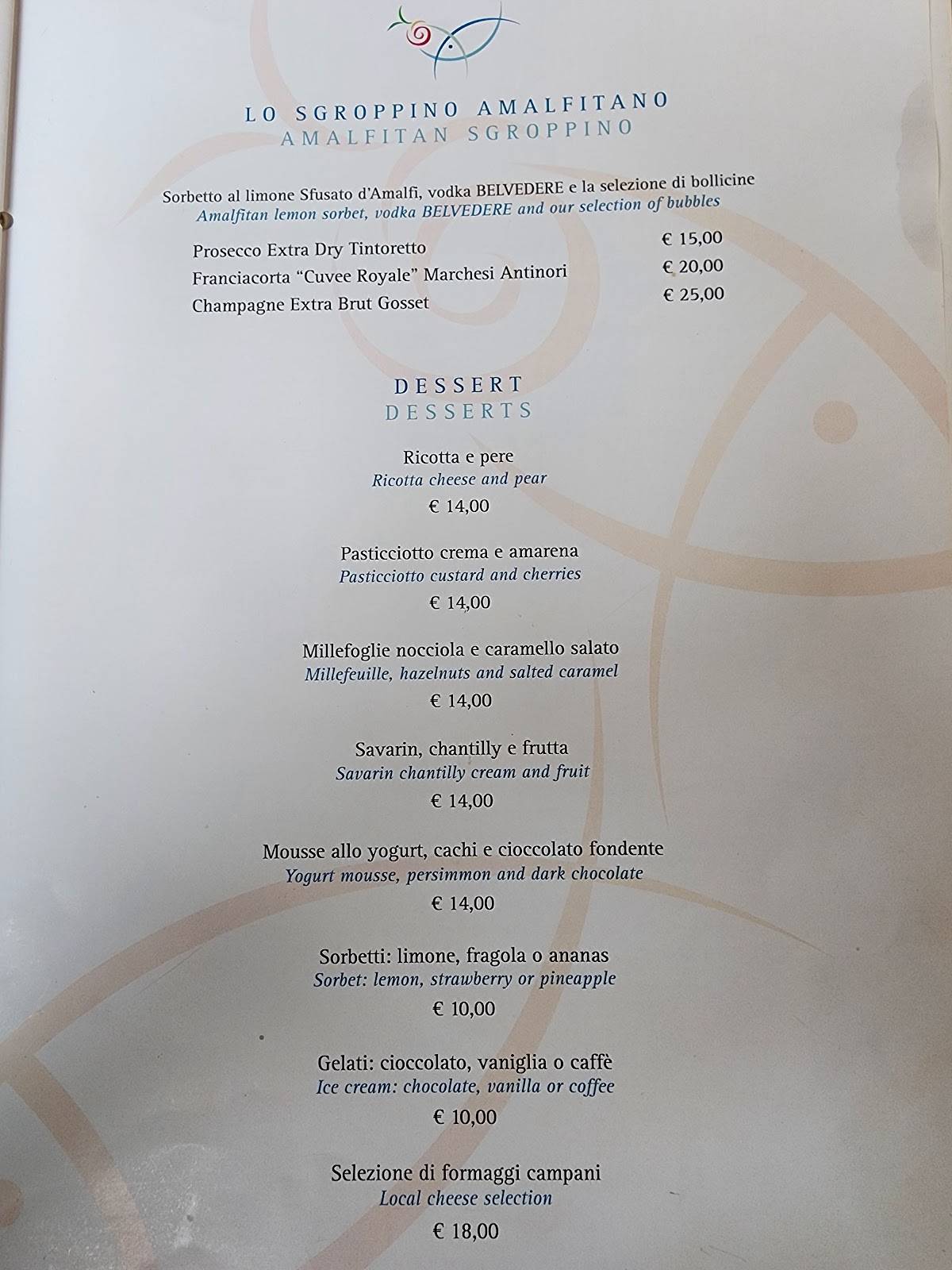 Menu di Trattoria da Gemma 