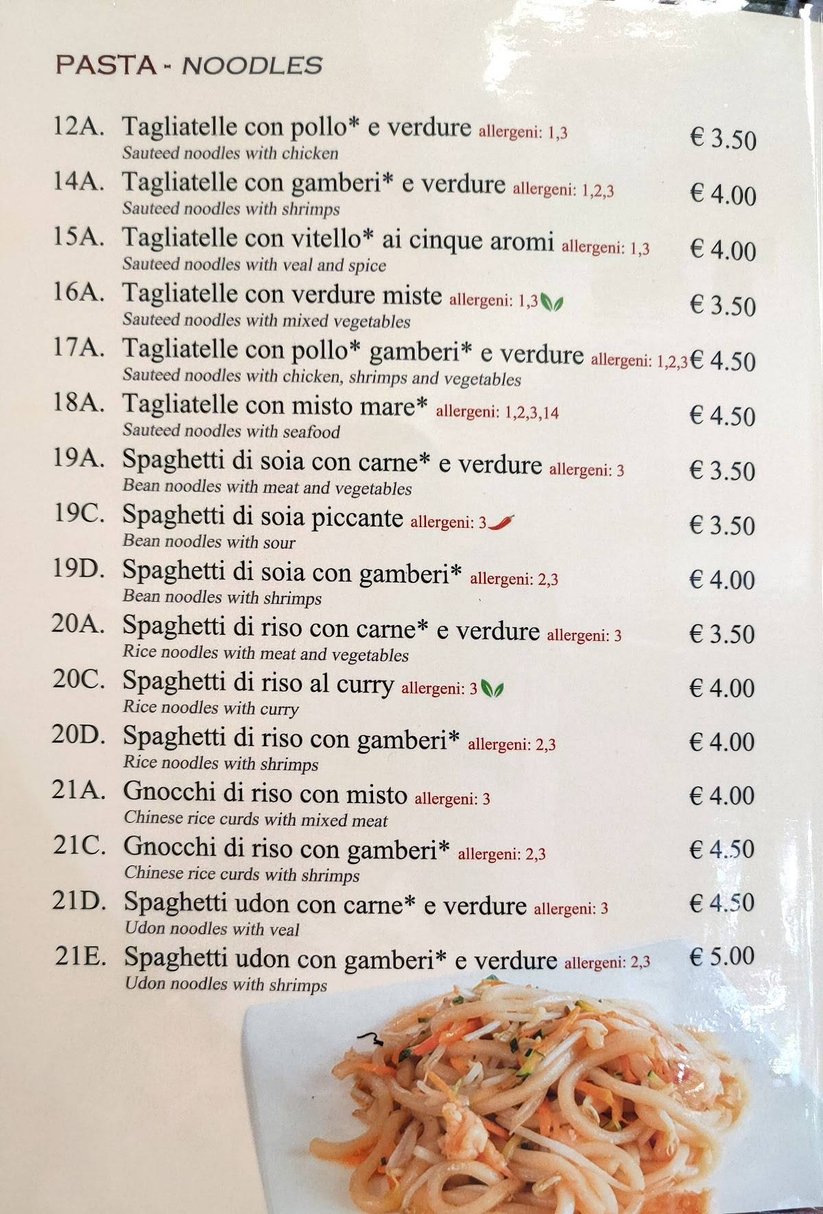 Menu di Da Lin 