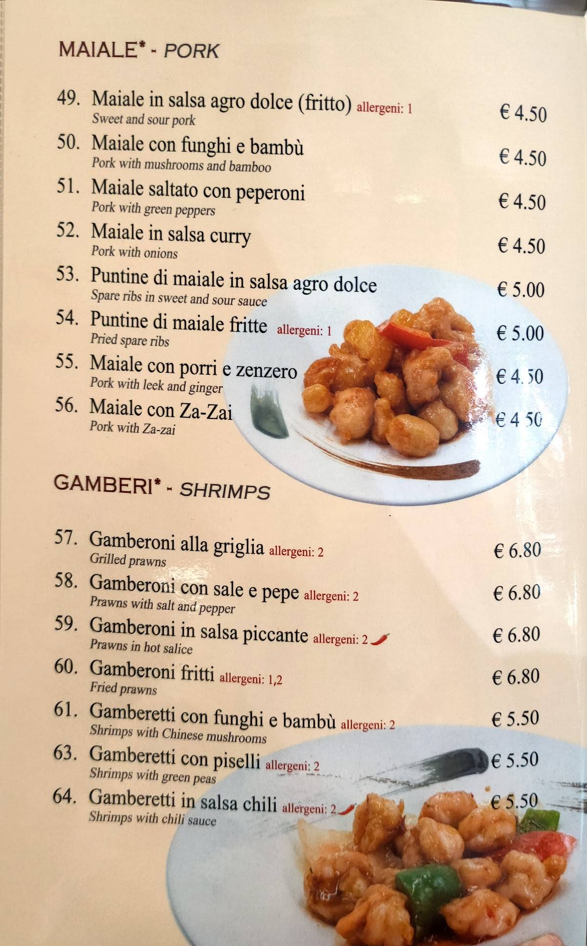 Menu di Da Lin 