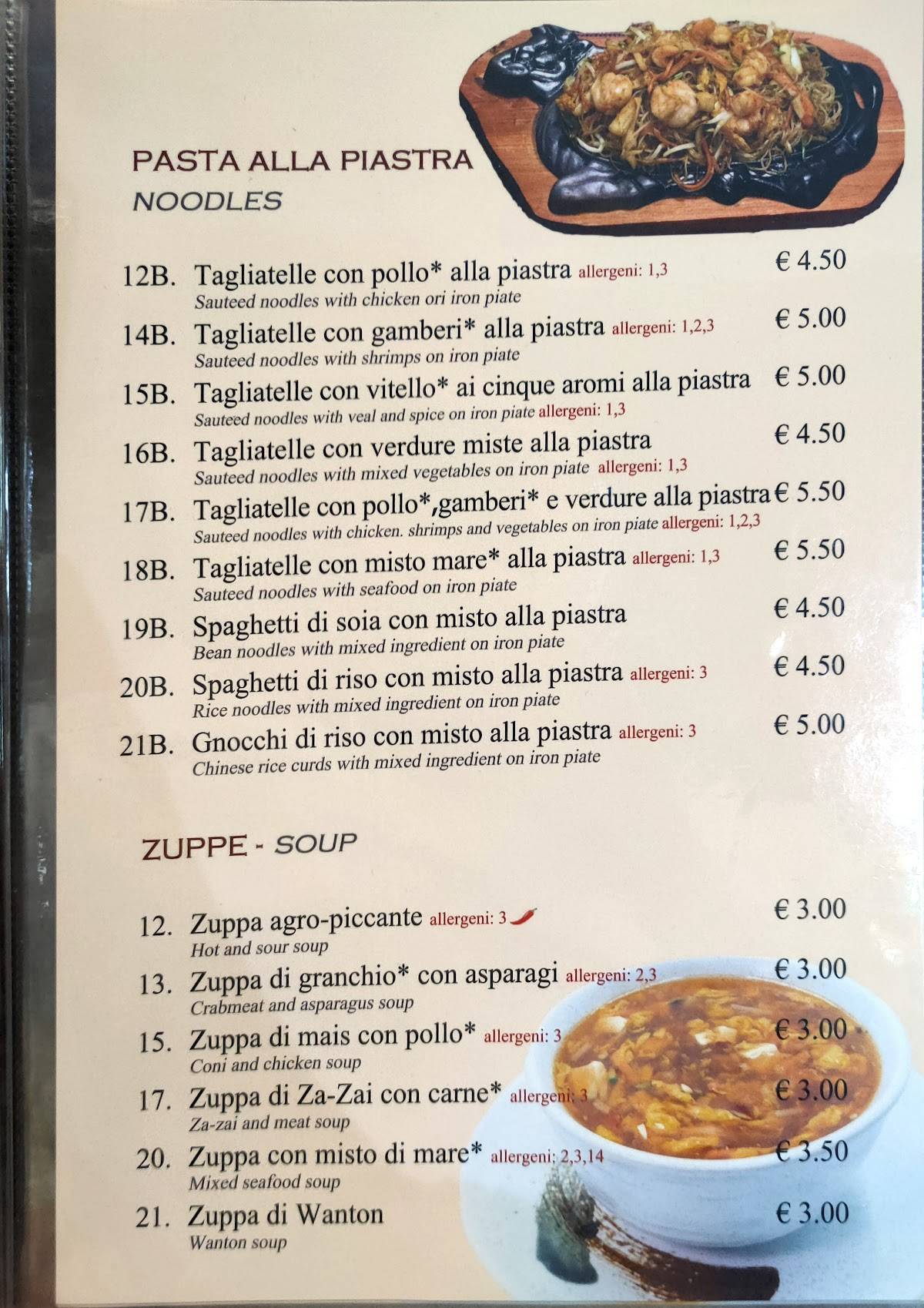 Menu di Da Lin 