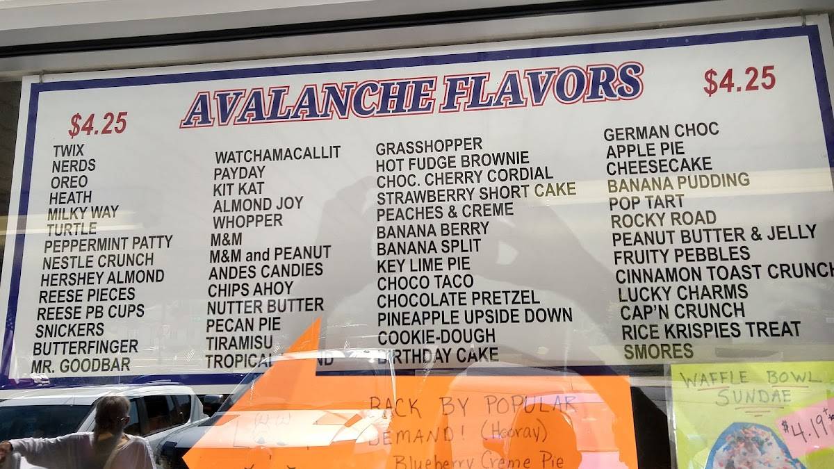 Menu at Dairy Creme Corner restaurant, Fairmont