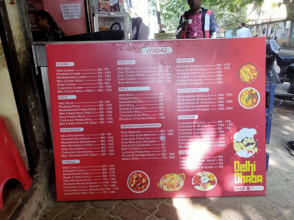 Delhi Dhaba menu