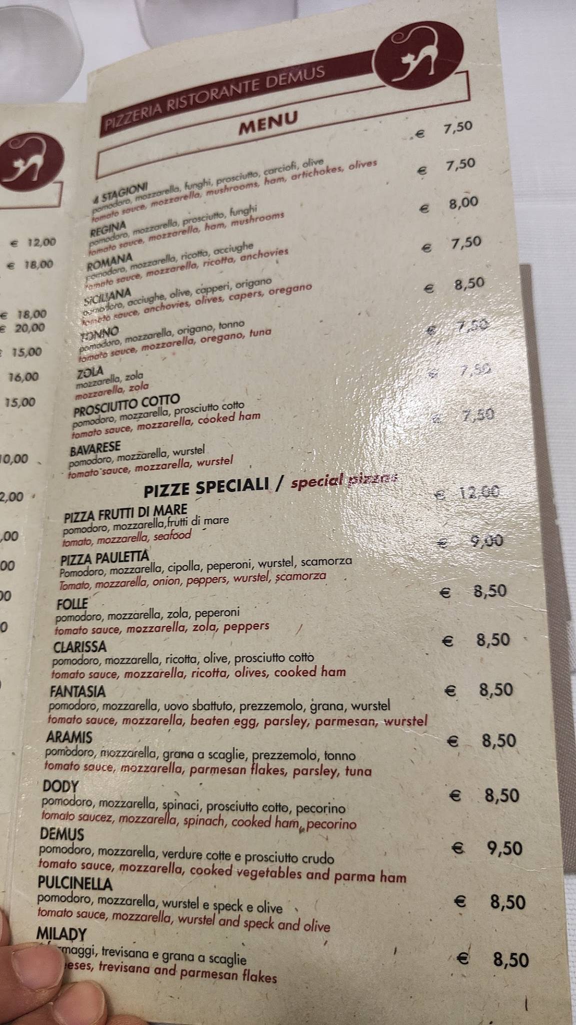 Menu di Demus 