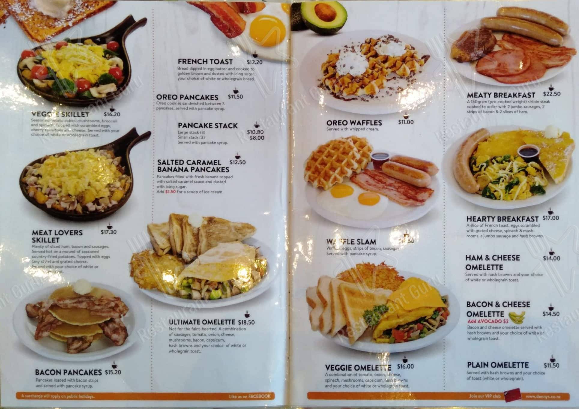 Denny's Hobson Street menu