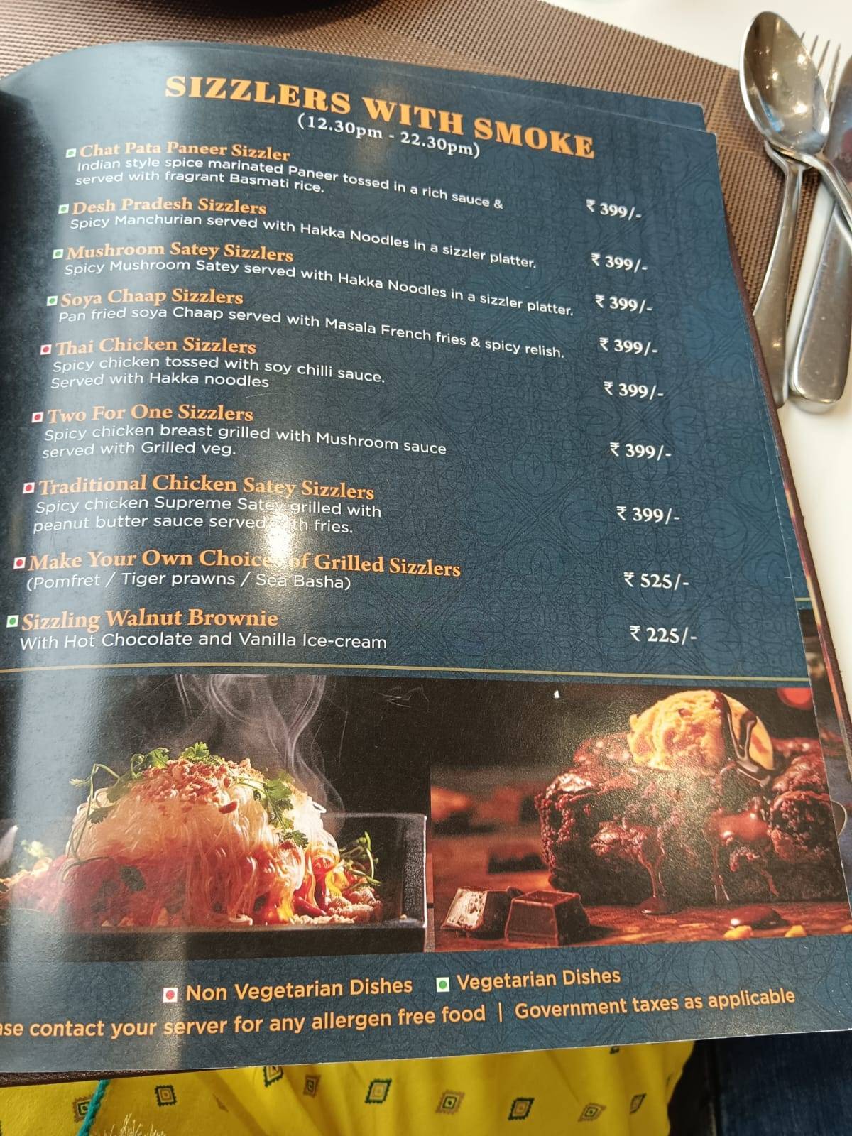 Desh Pardesh menu