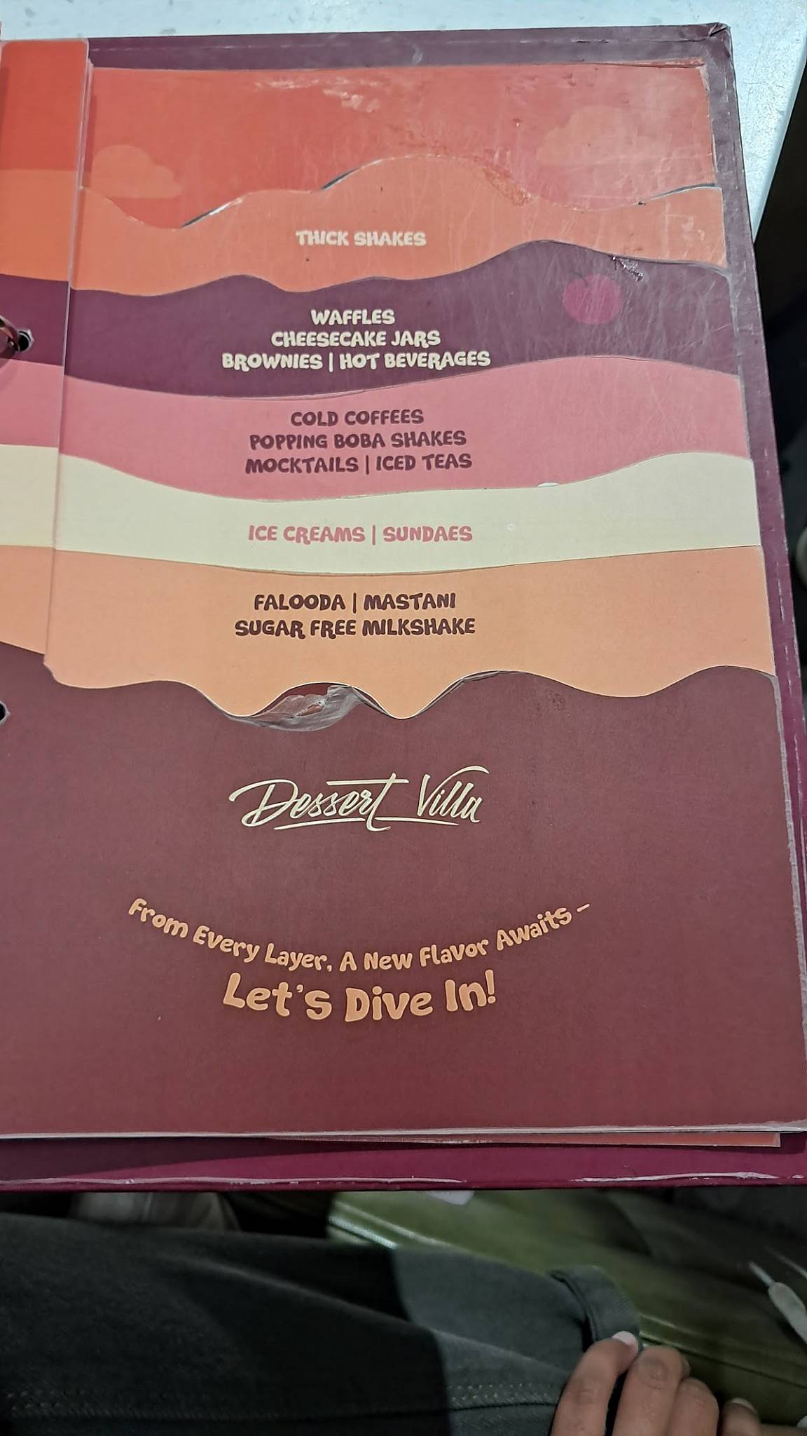 Dessert Villa - Cidco menu