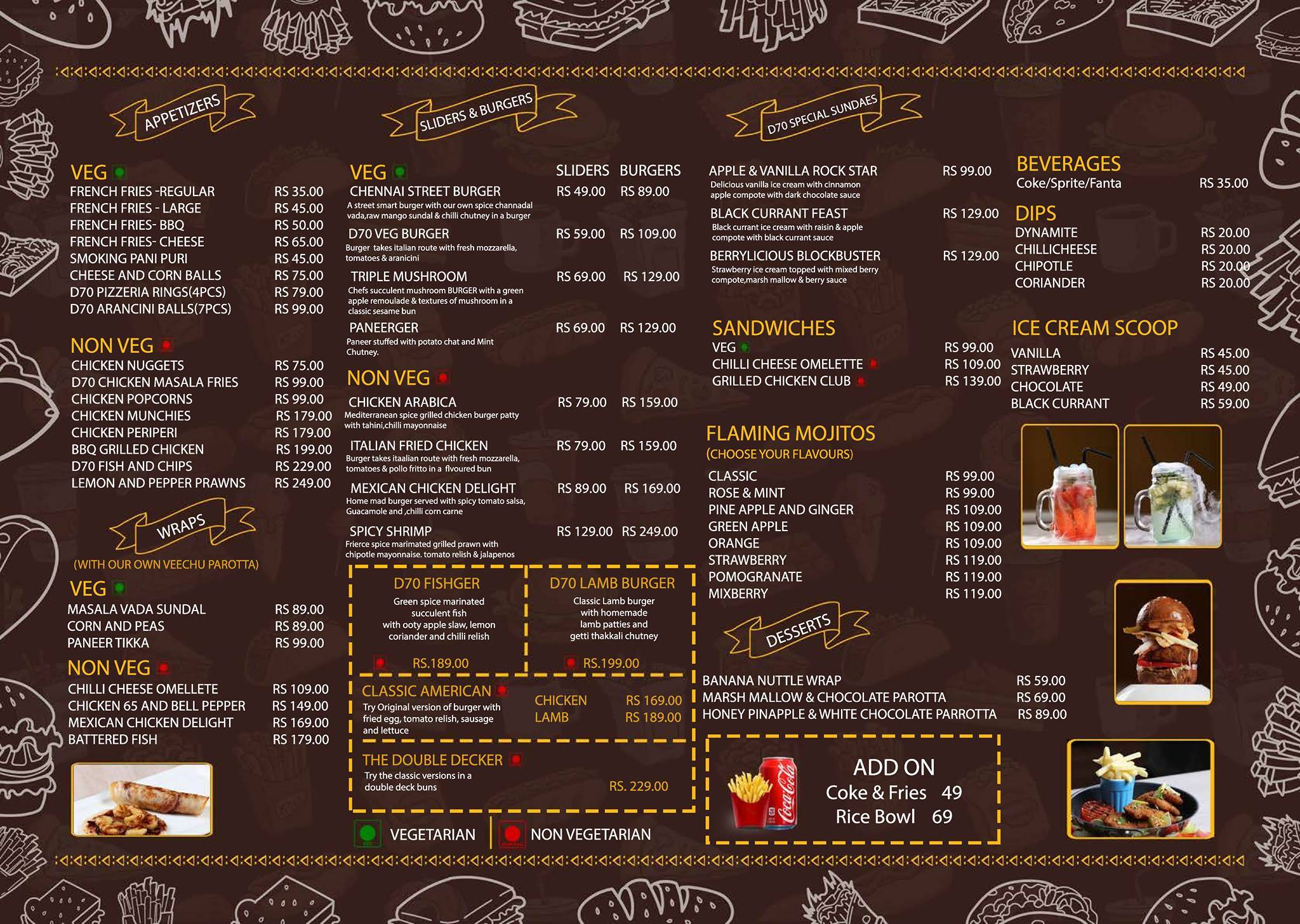 Destination 70 menu