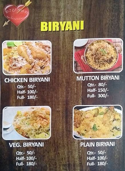 Menu at Dilshad Chicken Biryani Point - Order Chicken Biryani Online ...