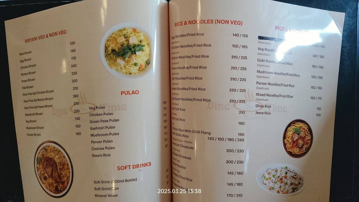Dine Time menu