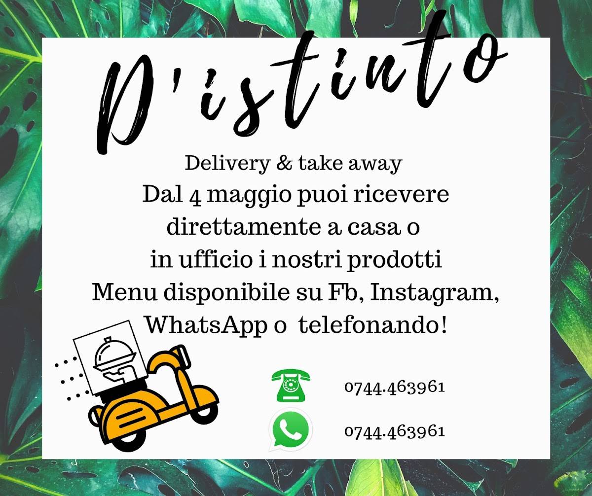 Menu di D'istinto Cafè 