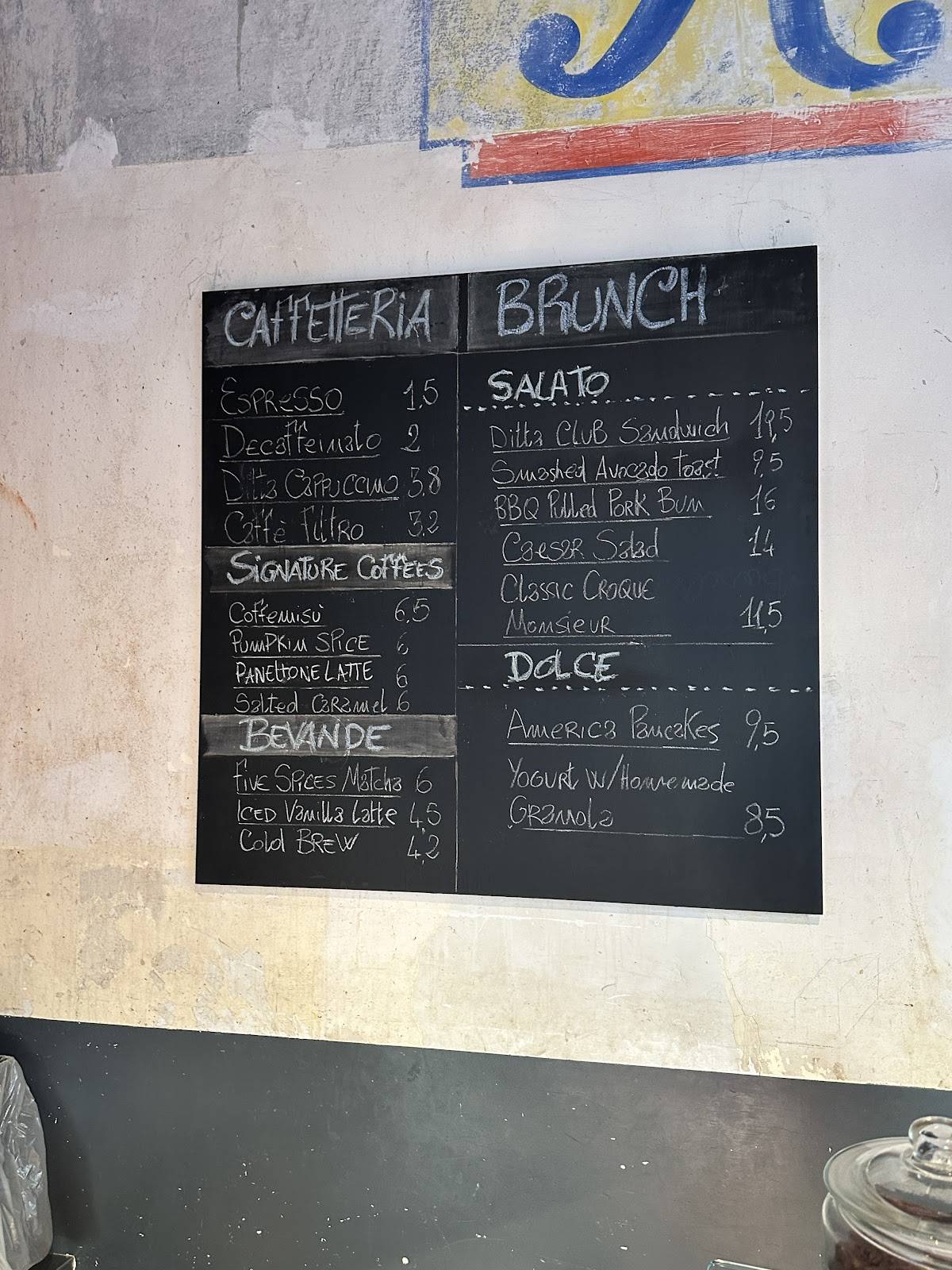 Menu di Ditta Artigianale & Hario Cafe 