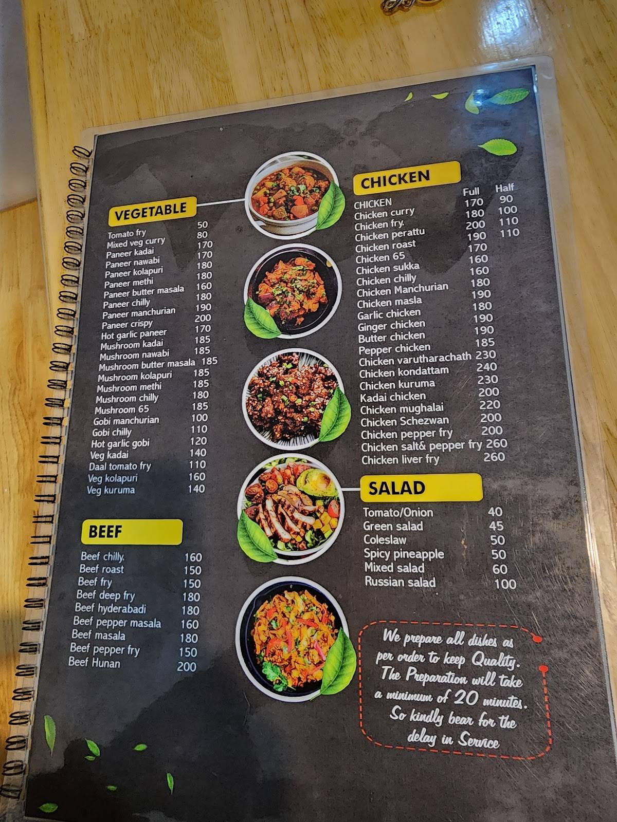 D’lite Bakers & Restaurant menu