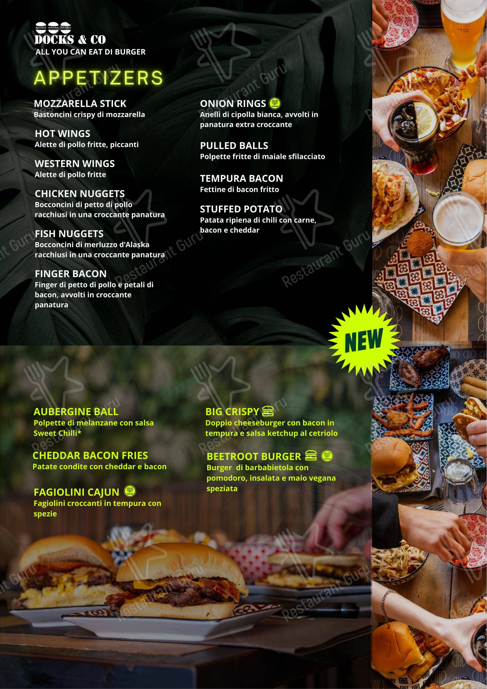 Menu di Docks & Co. - Основное меню