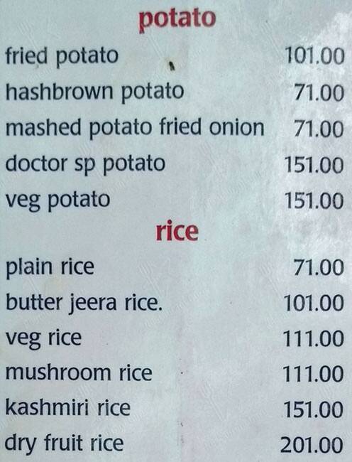 Doctor Alone Hostel & Cafe menu