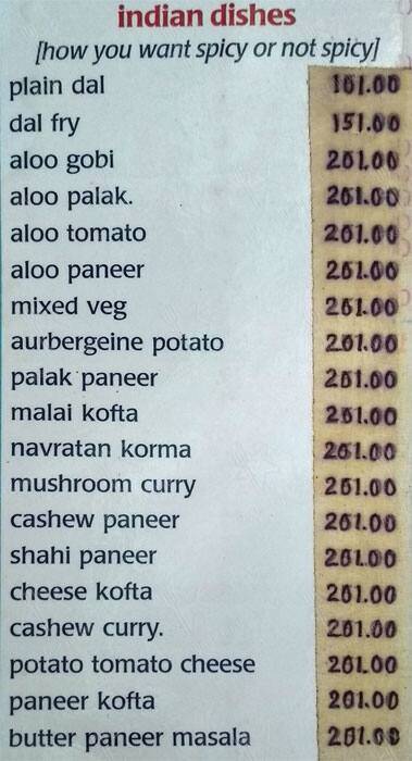 Doctor Alone Hostel & Cafe menu