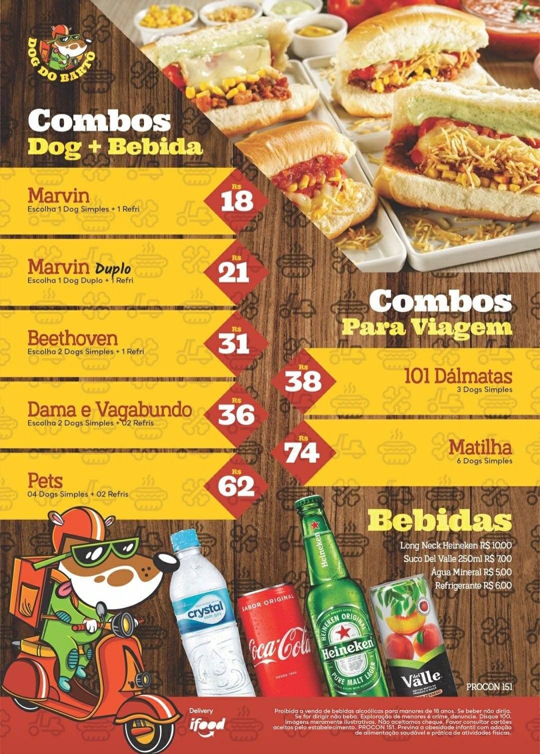 Dog do Bartô - Gama cardápio