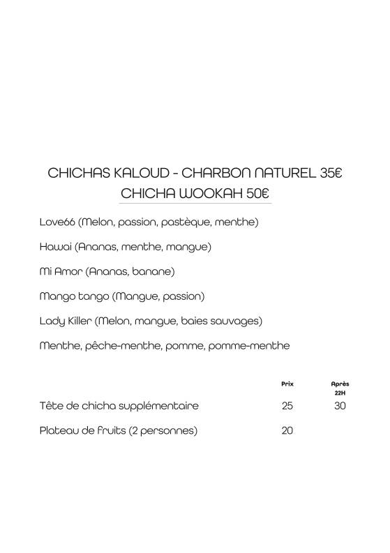 Menu de Dogstar