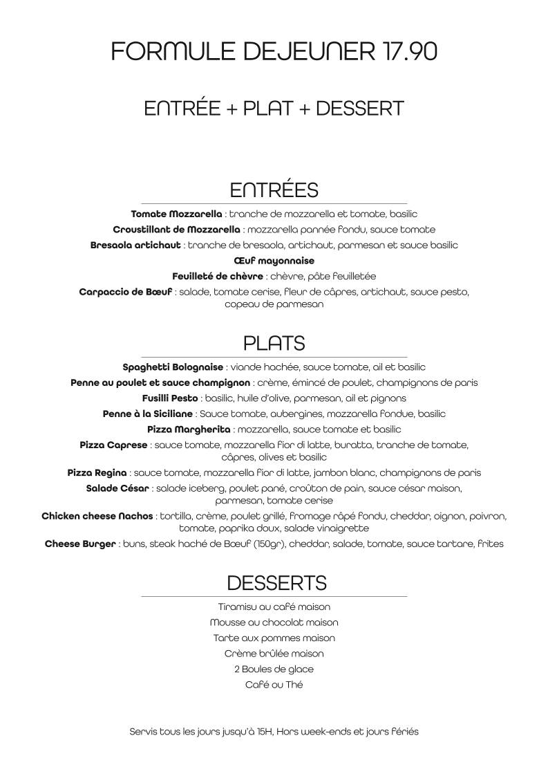 Menu de Dogstar