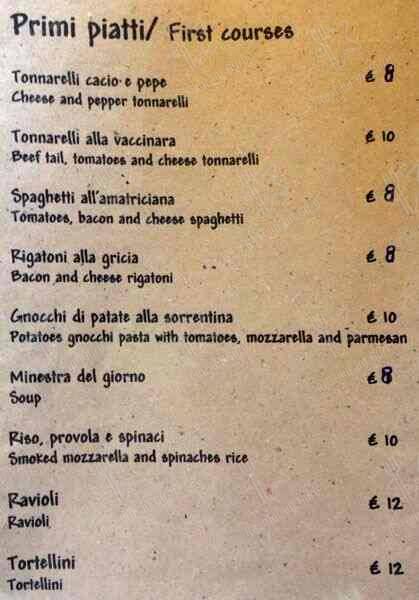 Menu di Domenico dal 1968 