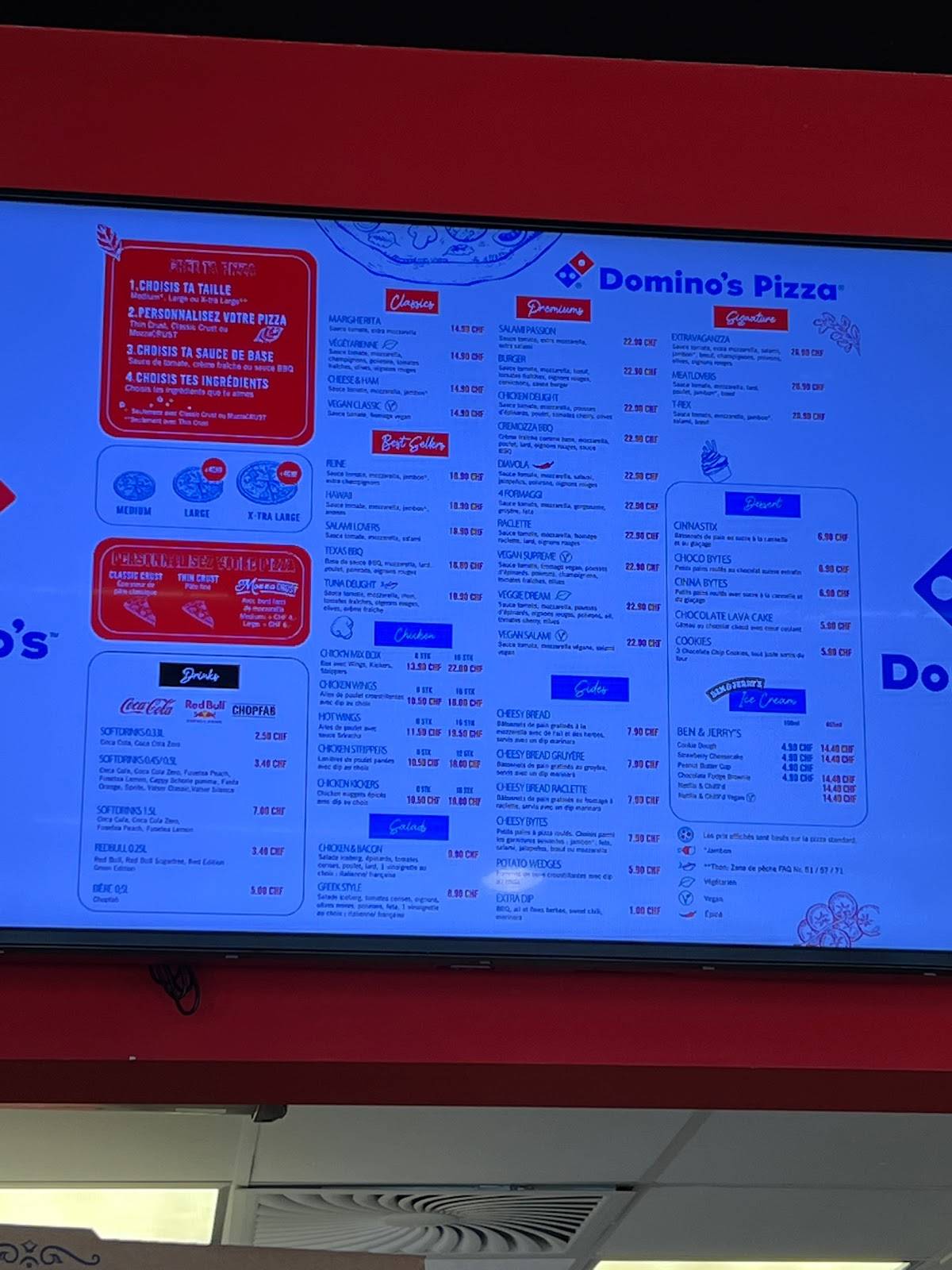 Menu di Domino's Pizza 