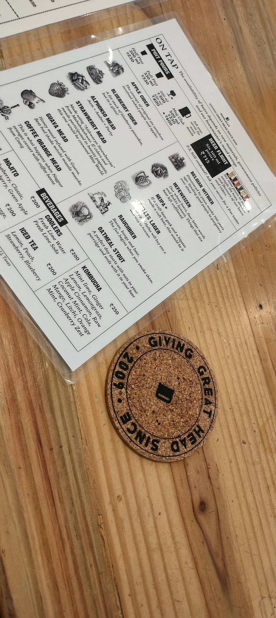 Doolally Taproom - Koregaon Park menu