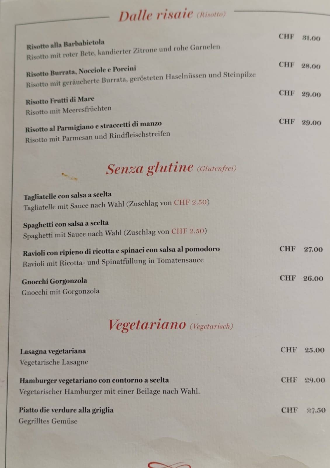Menu di Doppio Gusto 