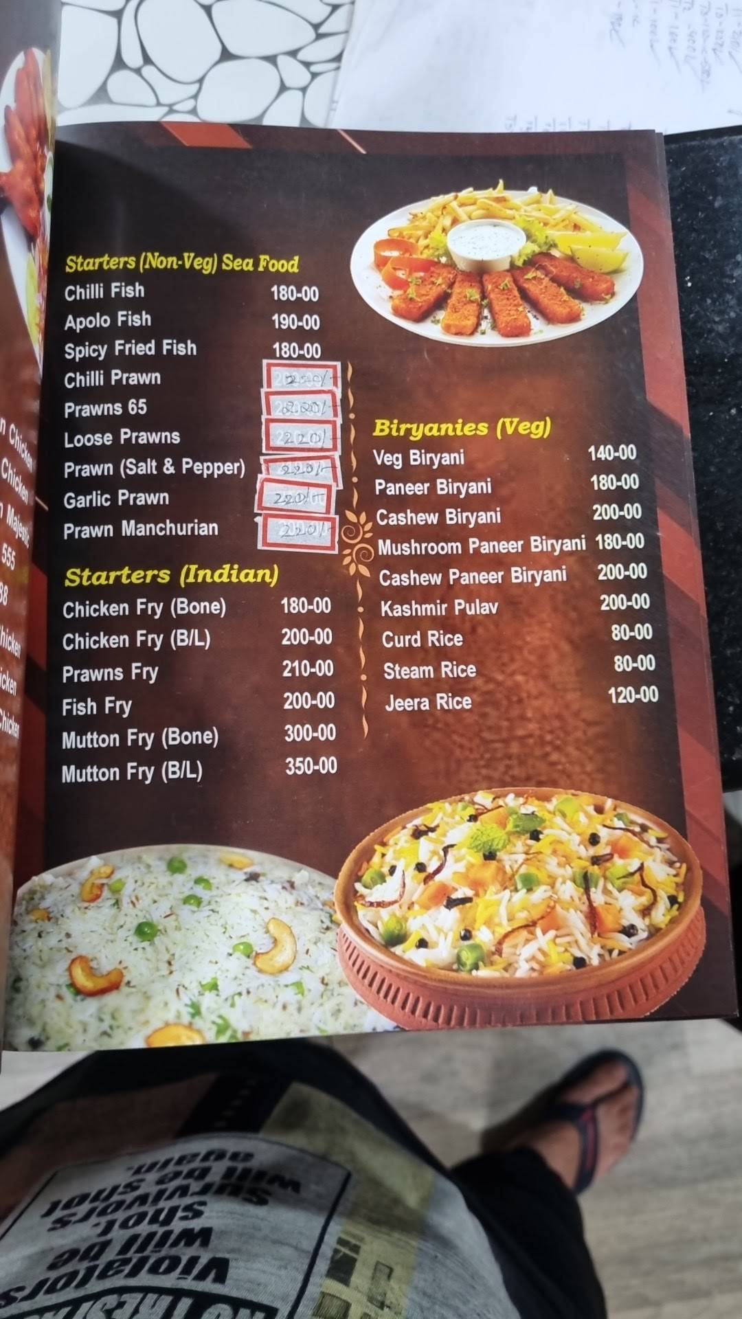 Dwaraka Noodles menu