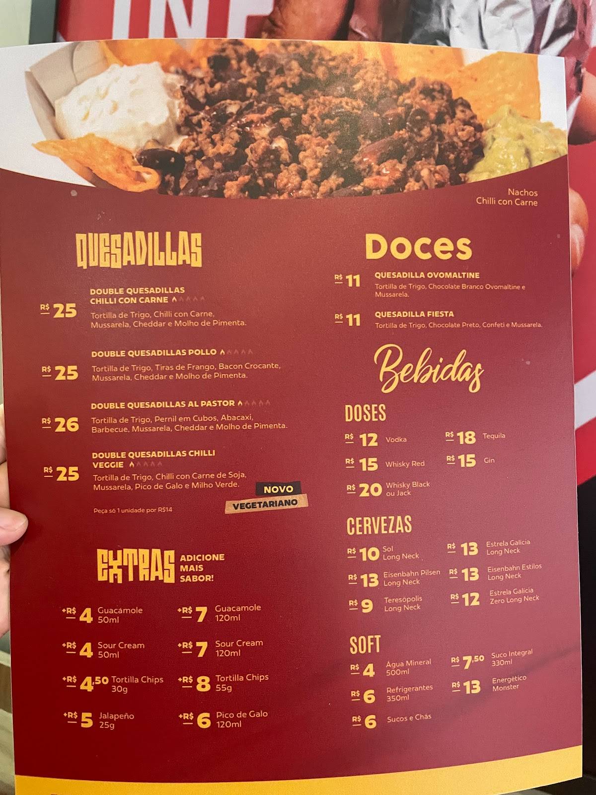 Menu em EL PATRÓN mexican food restaurante, Curitiba