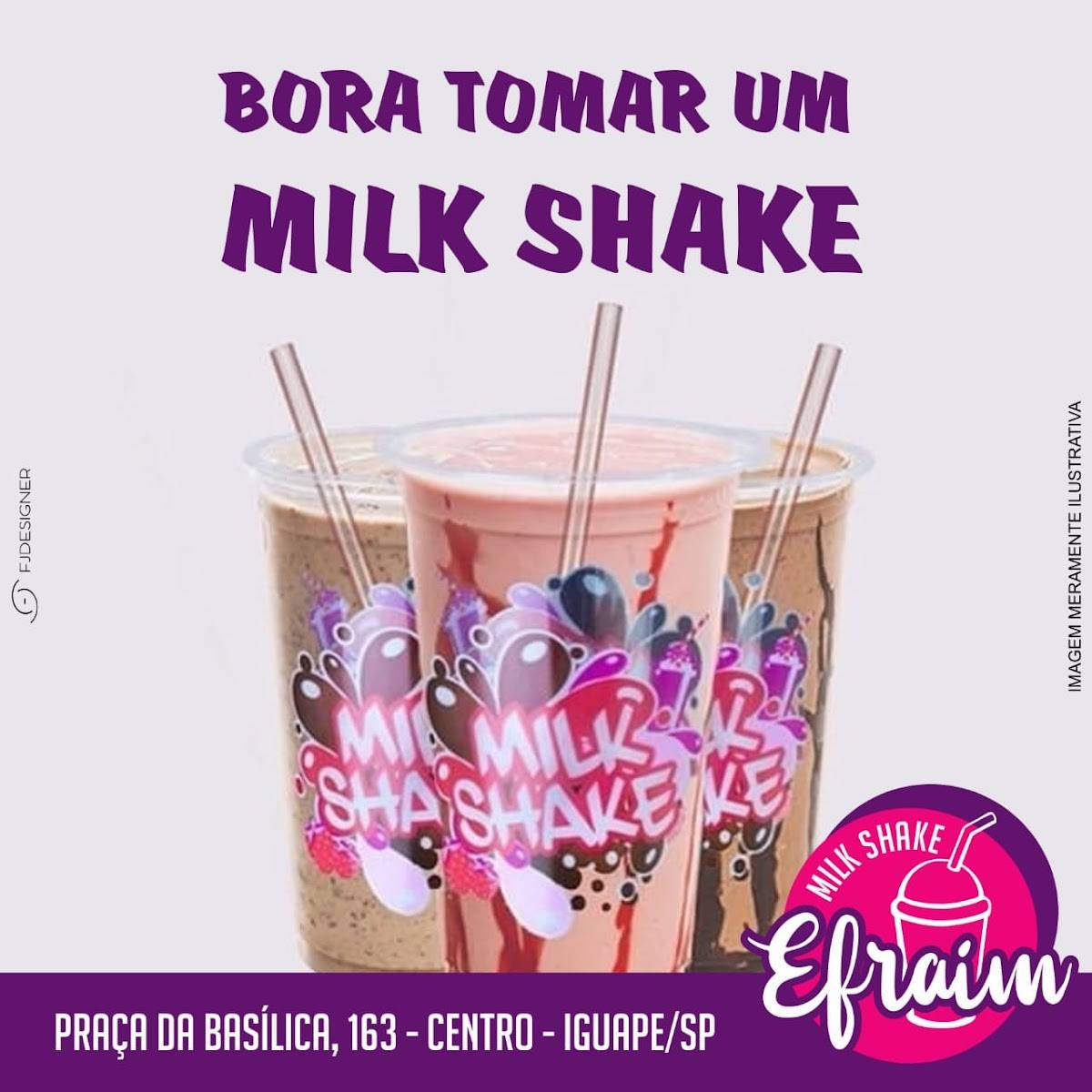 Efraim Milk Shake cardápio