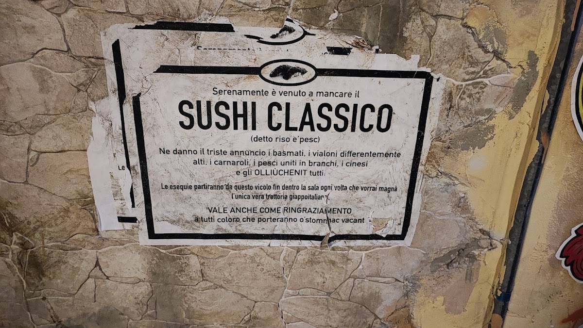 Menu di Ego la trattoria giappoitaliana 