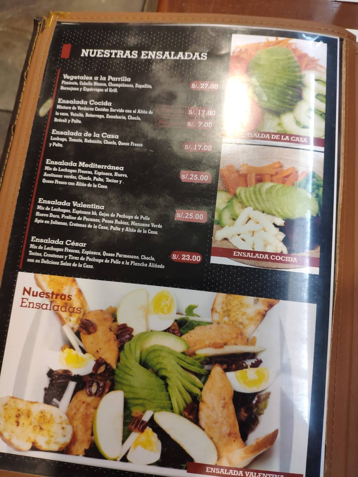 Carta del restaurante TAMBO II, La Molina, LM- 15026