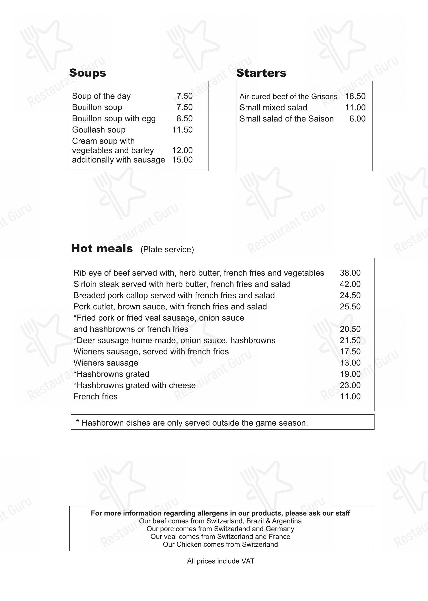 Коктейльная карта per Restaurant Ende der Welt in Engelberg