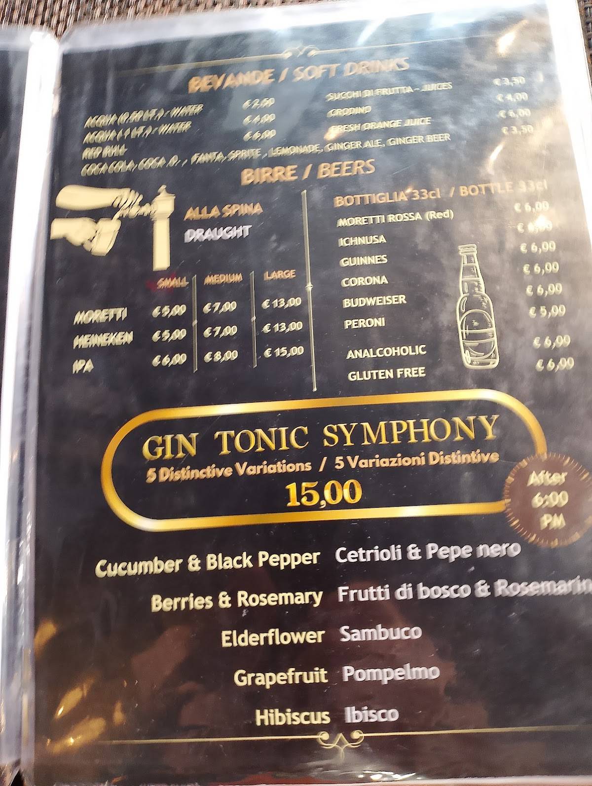 Menu di Enoteca Barberini 