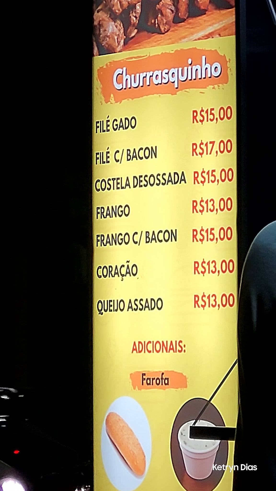 Filé Na Brasa cardápio