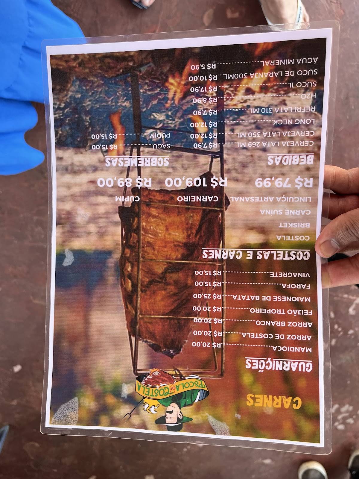 Escola da Costela Park Way cardápio