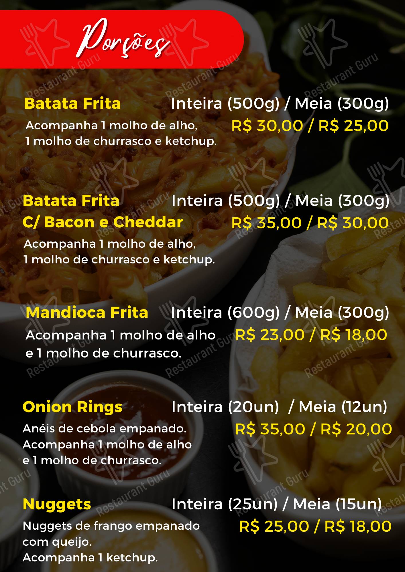 Espetinho's Grill Restaurante cardápio