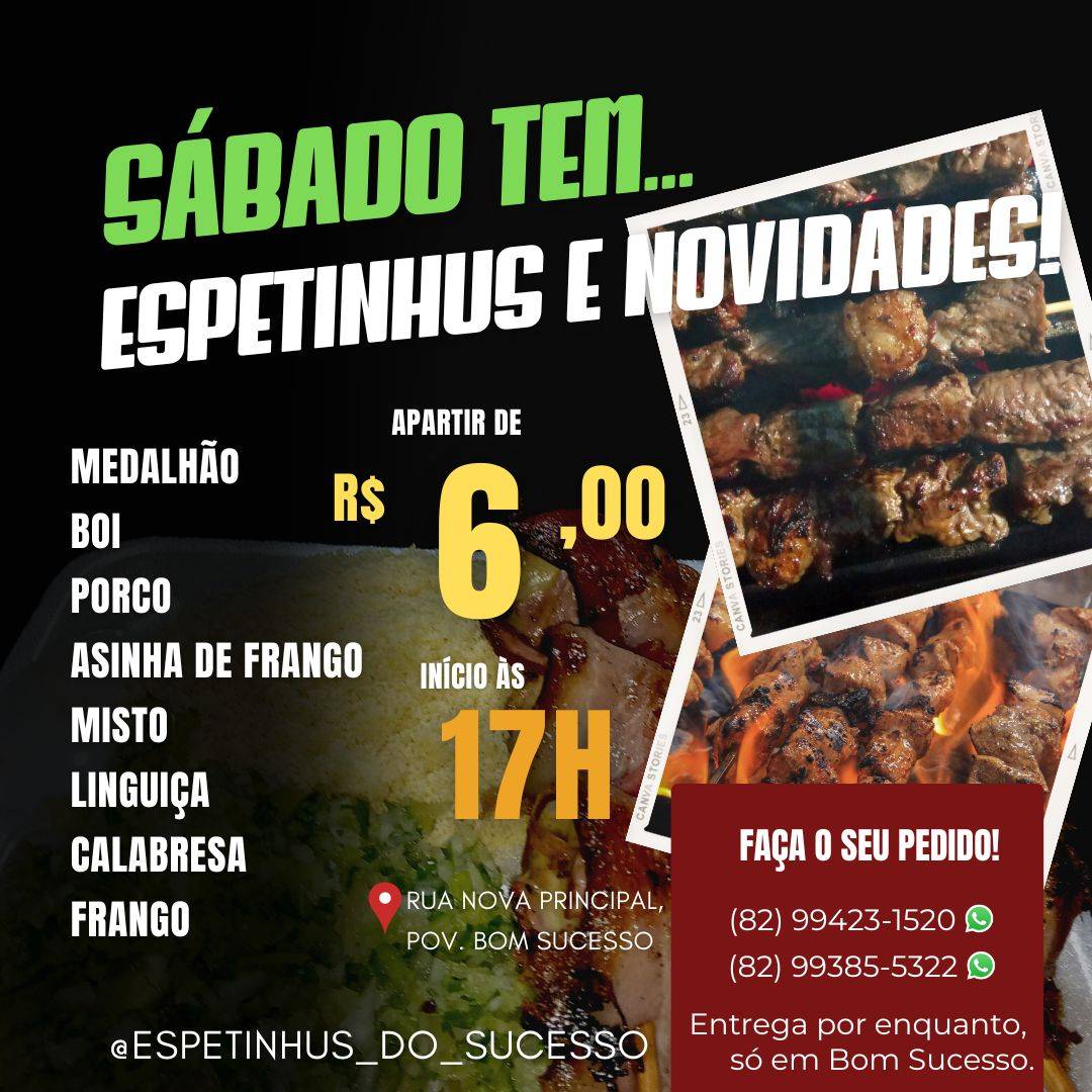 Espetinhu's do Sucesso cardápio