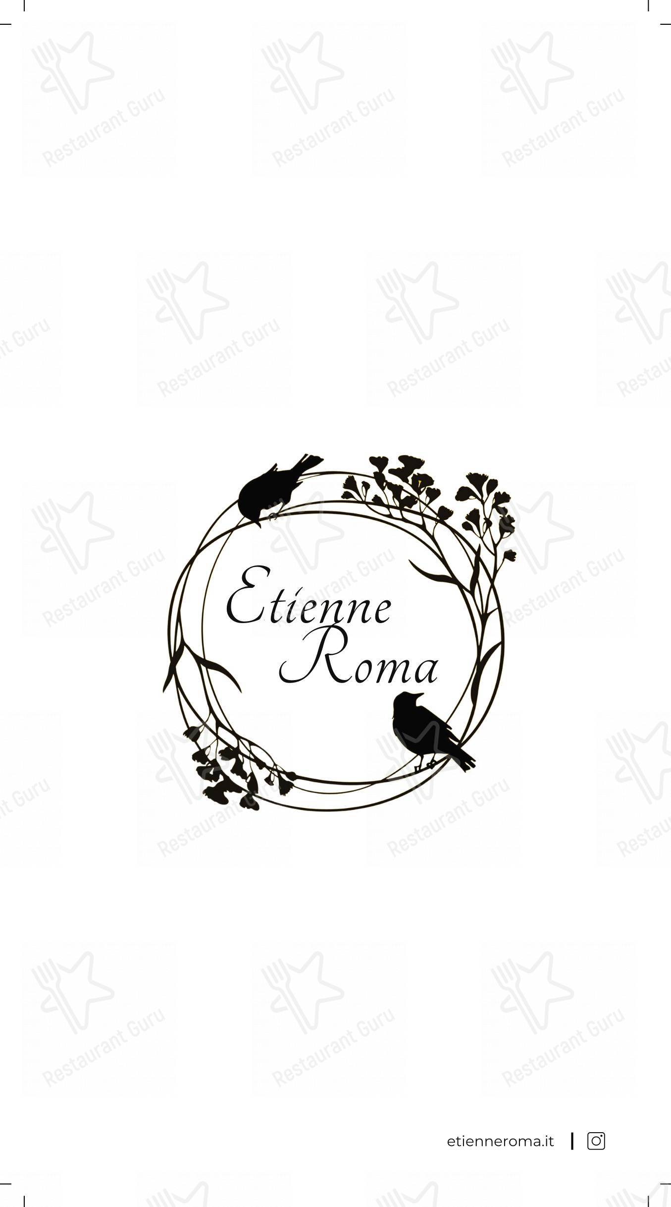 Menu per Etienne Roma Ristorante in Roma