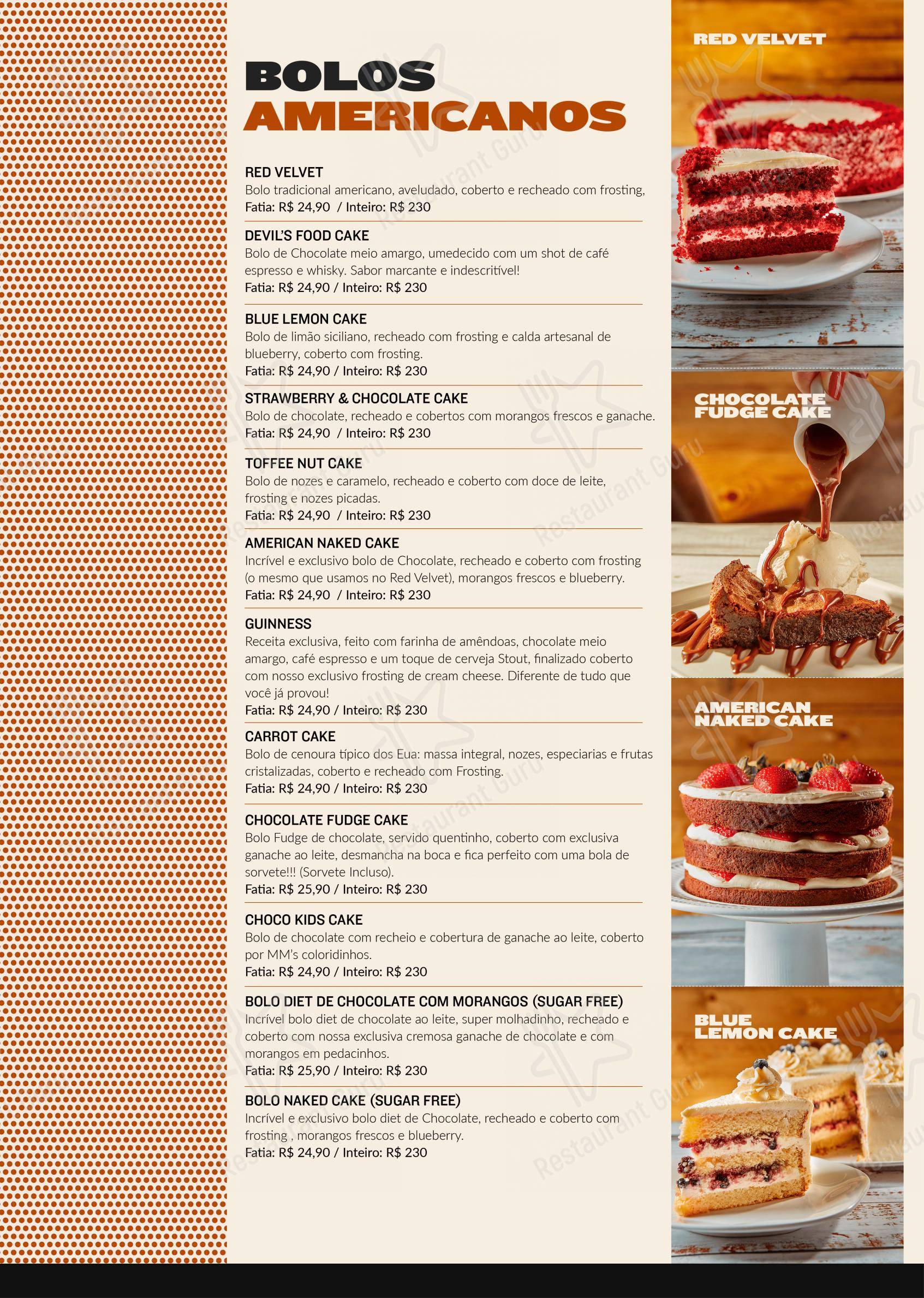 Menu para FILLMORE Ipiranga restaurante