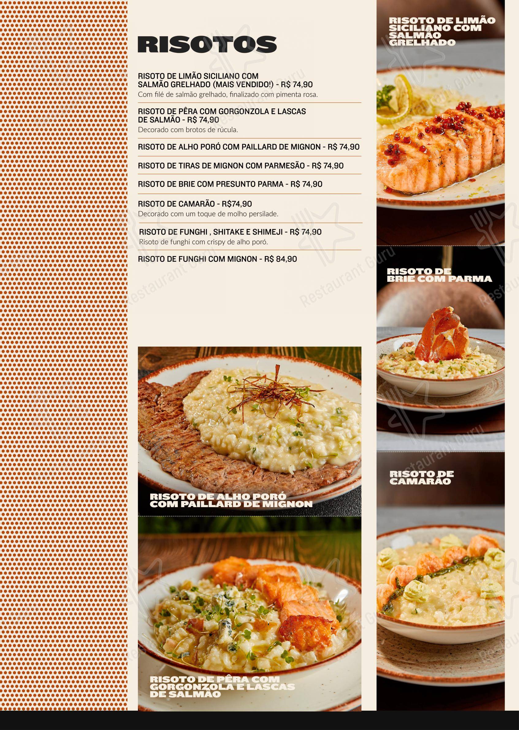 Menu para FILLMORE Ipiranga restaurante